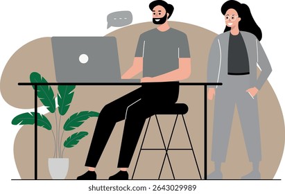 Modern Teamwork in Work space