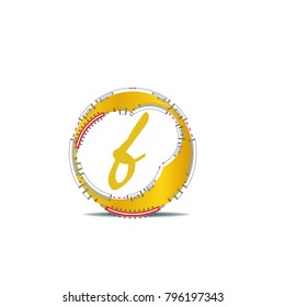 modern tech Abstract circle icon logo letter sign isolated  background