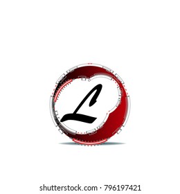 modern tech Abstract circle icon logo letter sign isolated  background