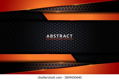 Modern tech background with overlap layer design.
