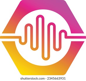 Modern tech base Pulse design, vector logo 