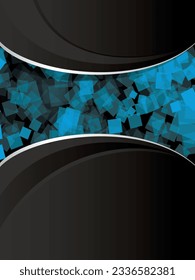 Modern tech blue background. 3d futuristic abstract background