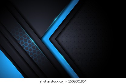 Moderno fondo azul tecnológico con estilo abstracto. Fondo futurista