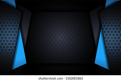 Modern tech blue background with abstract style. Futuristic background.