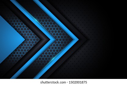 Modern tech blue background with abstract style. Futuristic background