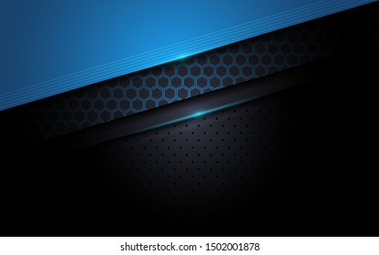 Modern tech blue background with abstract style. Futuristic background