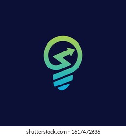 Modern Tech Bulb logo designs template - Vector