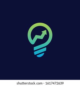 Modern Tech Bulb logo designs template - Vector
