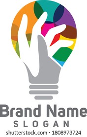 Modern Tech Bulb Vector logo designs