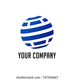 Modern Tech Digital Sphere logo template