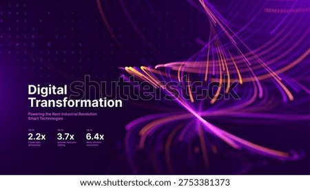 Modern Tech Illustration Highlighting Purple Data Lines As Fiber Optic Pathways For AI Systems, Emphasizing Speed And Internet Connectivity.