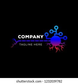 Modern Tech Logo Design Vector Template. Virtual Reality Technology Concept.