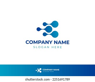 Modern tech logo in gradient style