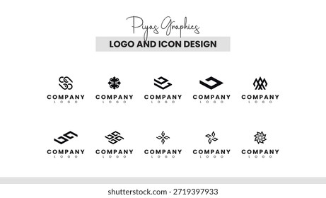 Paquete de iconos de logotipo de tecnología moderna
