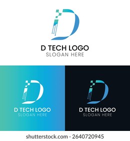 "Modern Tech Logo Letter D, Technology, Corporate Identity, Software,