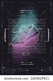 Modern tech poster template highlighting cyber culture with hacking motifs, HUD elements, and programming vibes in a cyberpunk style.
