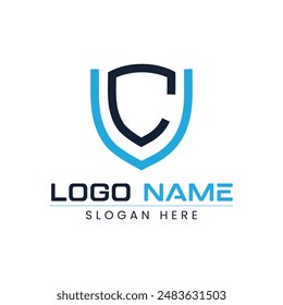 Modern tech secure logo design vector for business and company