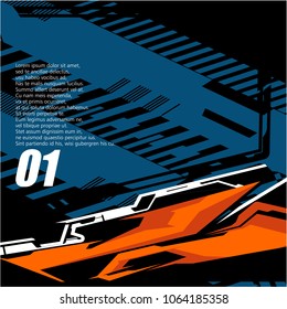 modern tech shape background. Vector Racing Graphic