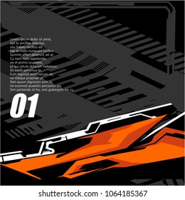 modern tech shape background. Vector Racing Graphic