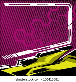 modern tech shape background. Vector Racing Graphic 
