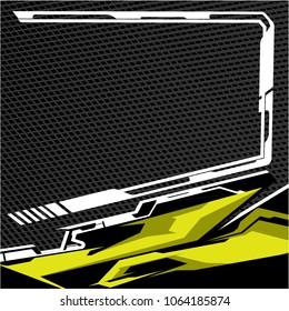 modern tech shape background. Vector Racing Graphic 
