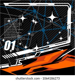 modern tech shape background. Vector Racing Graphic 
