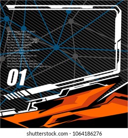 modern tech shape background. Vector Racing Graphic 
