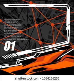 modern tech shape background. Vector Racing Graphic 
