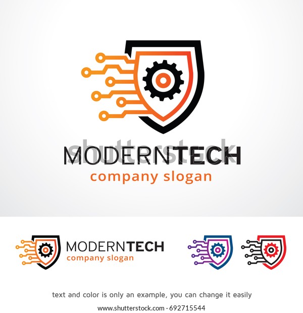 Modern Tech Shield Logo Template\
Design Vector, Emblem, Design Concept, Creative Symbol,\
Icon\

