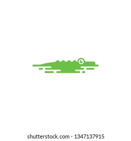 Modern Tech Style Crocodile Logo Vector