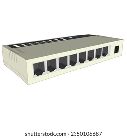 Modern Tech: Switch Hub Vector