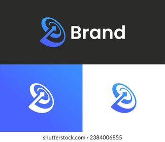 Plantilla moderna de diseño de logotipo tecnológico y tecnológico para la empresa