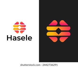 Modern Tech and Technology logo with Letter H, H abstract app logo design branding