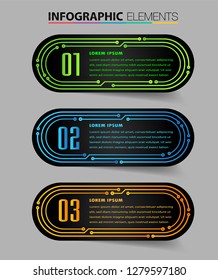 modern tech text box template, banner Infographic