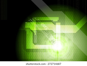 Modern technical green background. Vector elegant template design