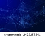 Modern techno background with a low poly plexus design