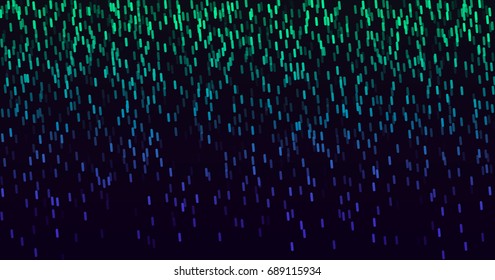 Modern techno background of rain. Abstract vector illustration for web