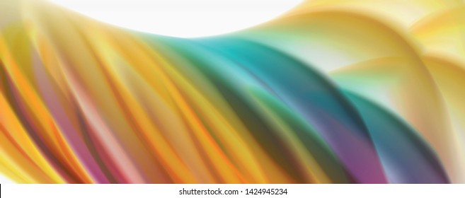 Tecno moderno El color fluido en el poste blanco colorido. Arte vector para su diseño