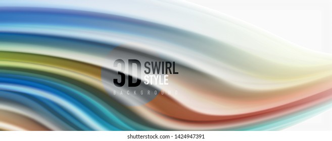 Tecno moderno El color fluido en el poste blanco colorido. Arte vector para su diseño