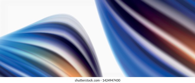 Tecno moderno El color fluido en el poste blanco colorido. Arte vector para su diseño