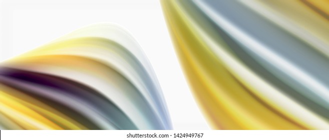 Tecno moderno El color fluido en el poste blanco colorido. Arte vector para su diseño