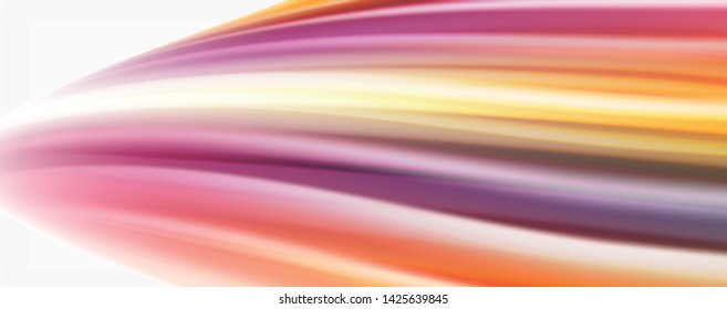 Modern techno Fluid color flow on white colorful poste. Vector art for your design
