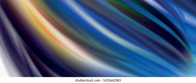 Modern techno Fluid color flow on white colorful poste. Vector art for your design
