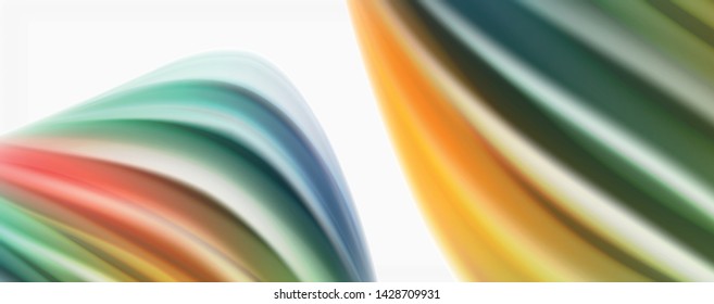 Tecno moderno El color fluido en el poste blanco colorido. Arte vector para su diseño