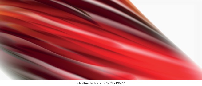Modern techno Fluid color flow on white colorful poste. Vector art for your design