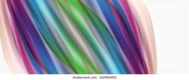 Modern techno Fluid color flow on white colorful poste. Vector art for your design