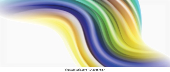 Tecno moderno El color fluido en el poste blanco colorido. Arte vector para su diseño