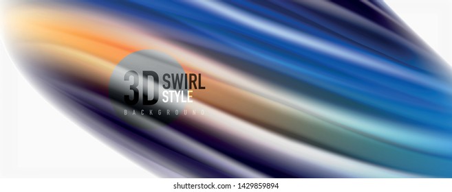 Tecno moderno El color fluido en el poste blanco colorido. Arte vector para su diseño