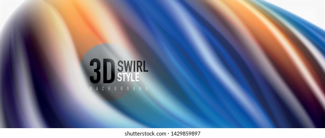 Tecno moderno El color fluido en el poste blanco colorido. Arte vector para su diseño