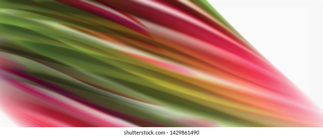 Modern techno Fluid color flow on white colorful poste. Vector art for your design